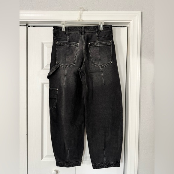 We The Free Loren High Rise Carpenter Barrel faded black jeans Free People - Picture 4 of 5